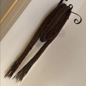 Long Brown Knit Scarf